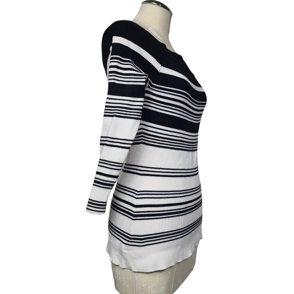 White House Black Market Striped Sweater Top S - Picture 3 of 8